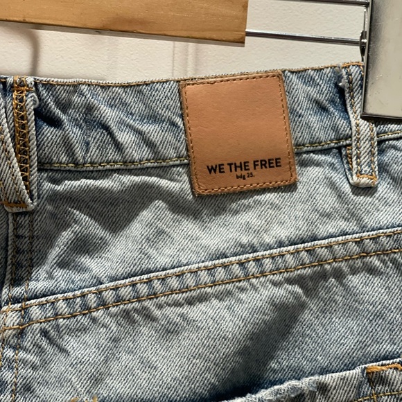 WE THE FREE Brea Cutoff Denim Mini Skirt Mile High Blue - Picture 6 of 10